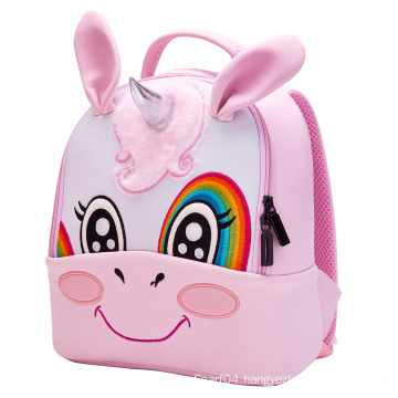 3D Embroidered Backpack Pink Unicorn Children School bag